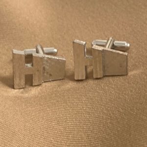 Dante H silver Vintage cuff links